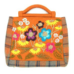 Handmade Thread Work Flower Beaded Classy Handbag