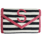 Horizontal Stripes Monogram Large Clutch