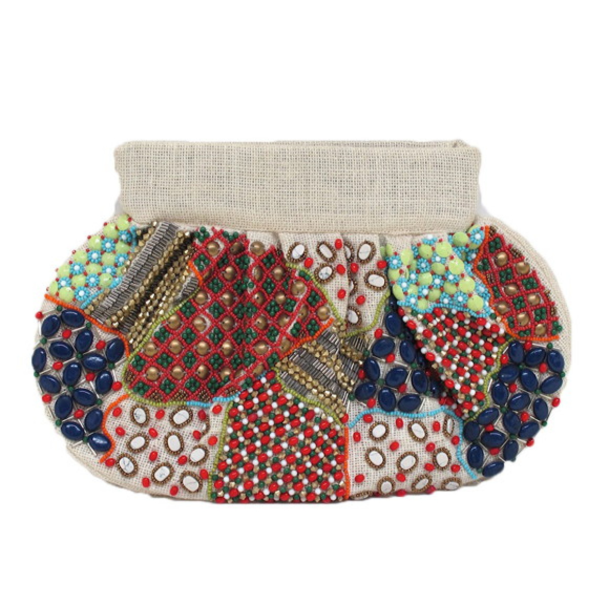Jute Beaded Clutch