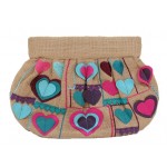 jute Embroidered Clutch