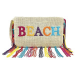 Jute Fringe Bag- Beach