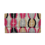 Large Beaded Ikat Clutch