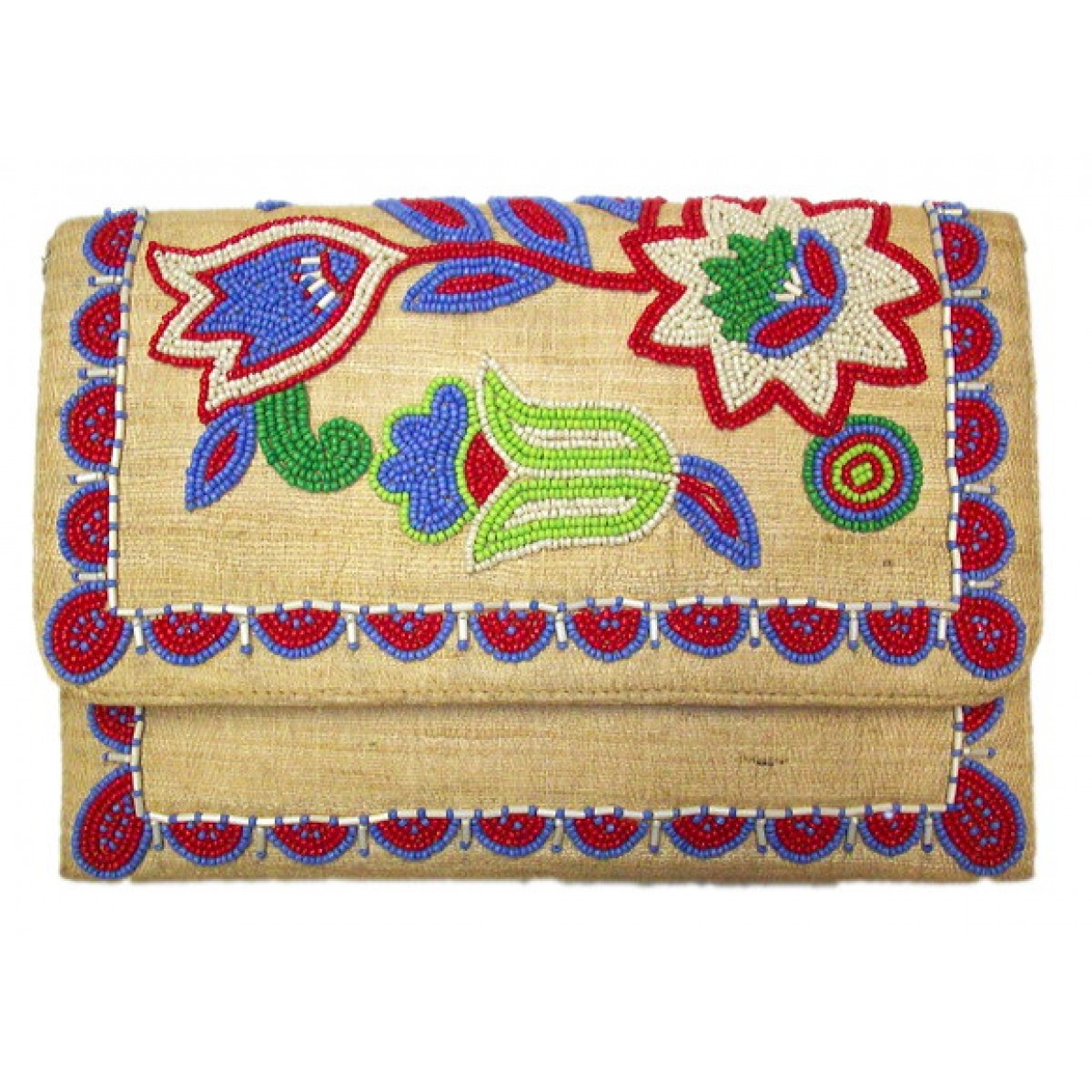 Large Flap Clutch Beaded