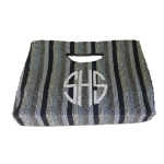 Large Stripe Tote Diamond Monogram