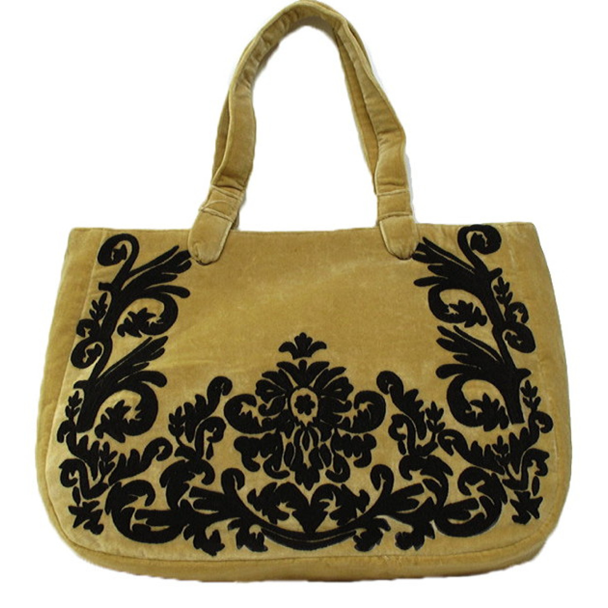 Large Velvet Embroidered Tote