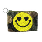 Coin Purse Camo & Heart Eye Emoji
