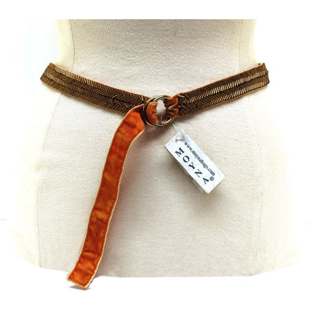 Narrow Herringbone Belt