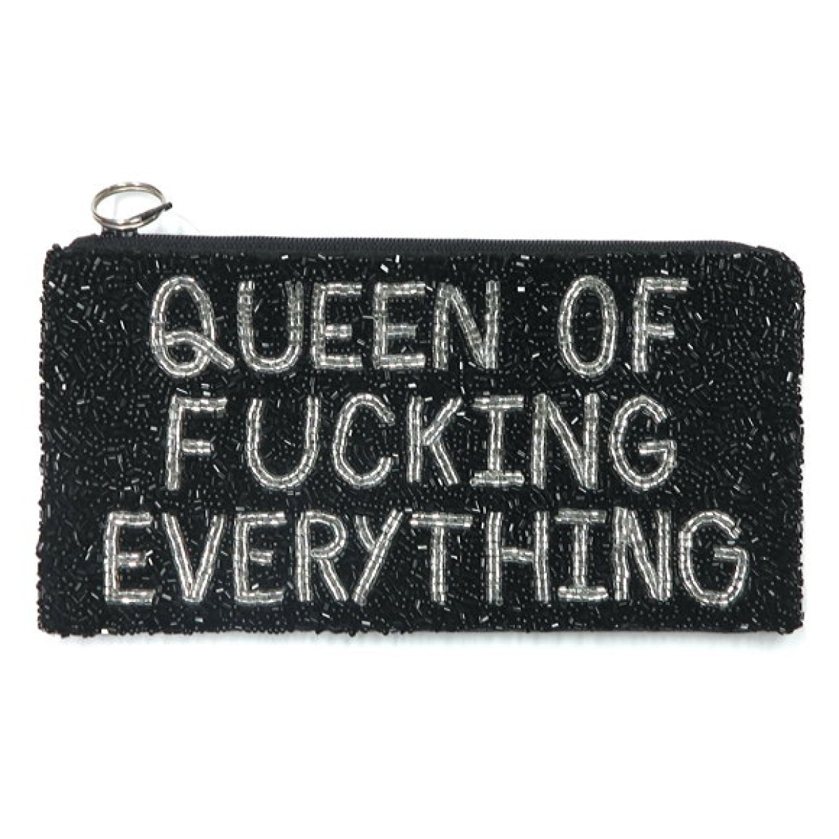 One Side Beaded Cosmetic Pouch