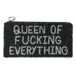 One Side Beaded Cosmetic Pouch