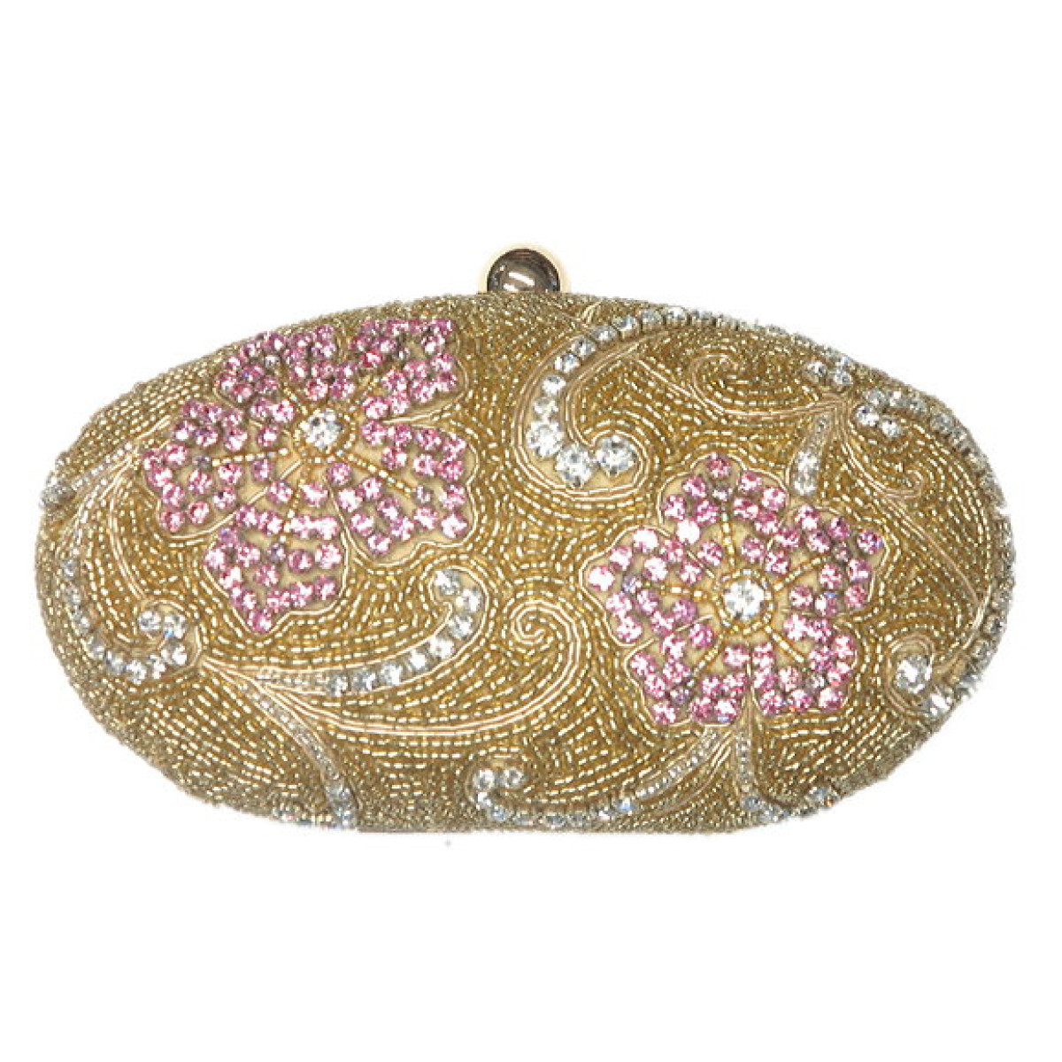 Oval Floral Evening Bag