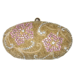 Oval Floral Evening Bag