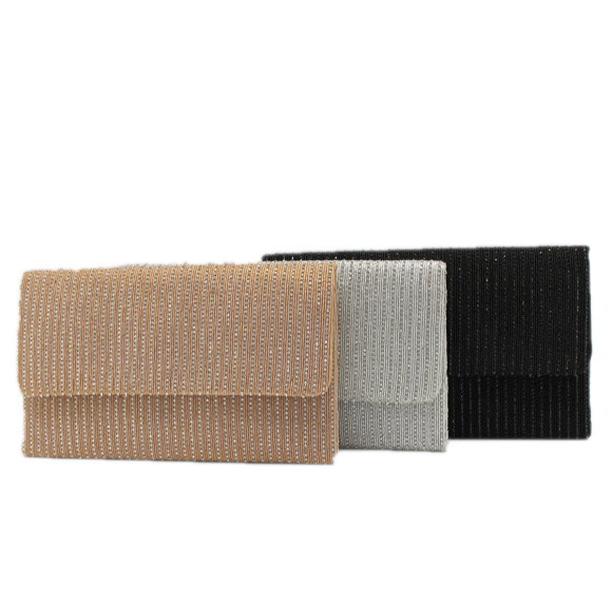 Oversize Clutch Embellished With Beads and Crystals