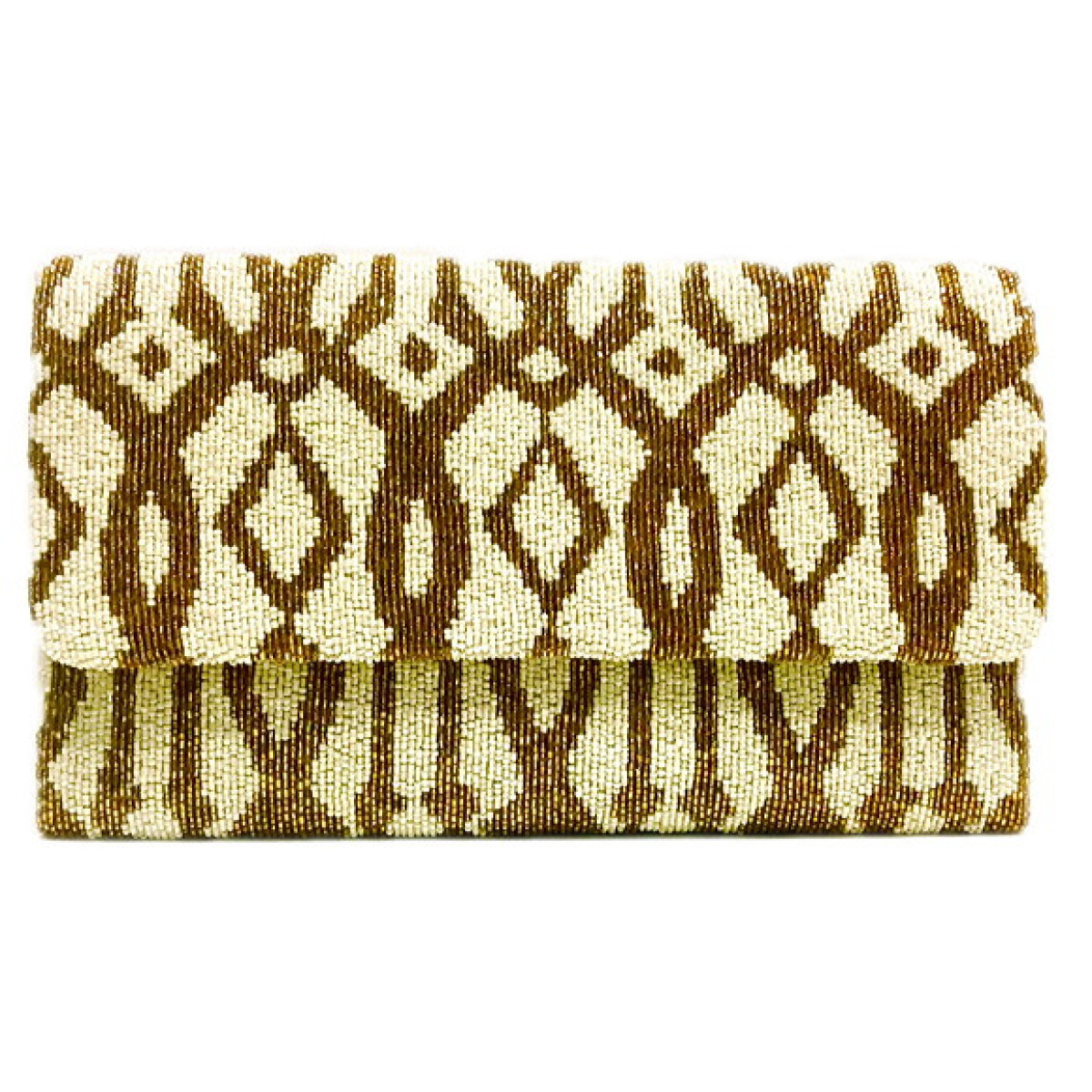 Oversize Geometric Print Clutch