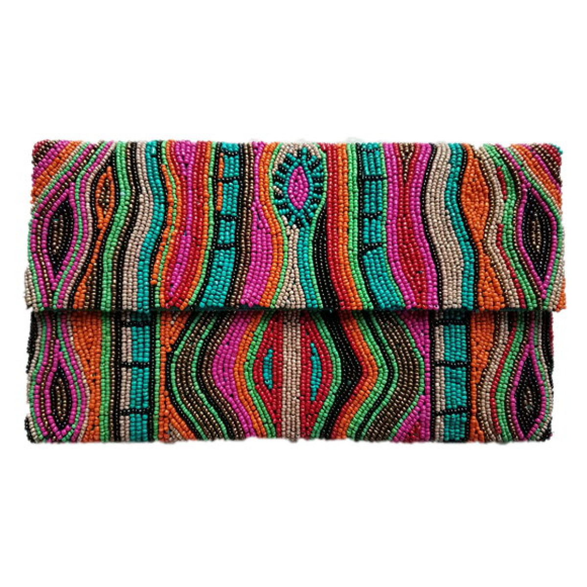 Peacock Print Clutch