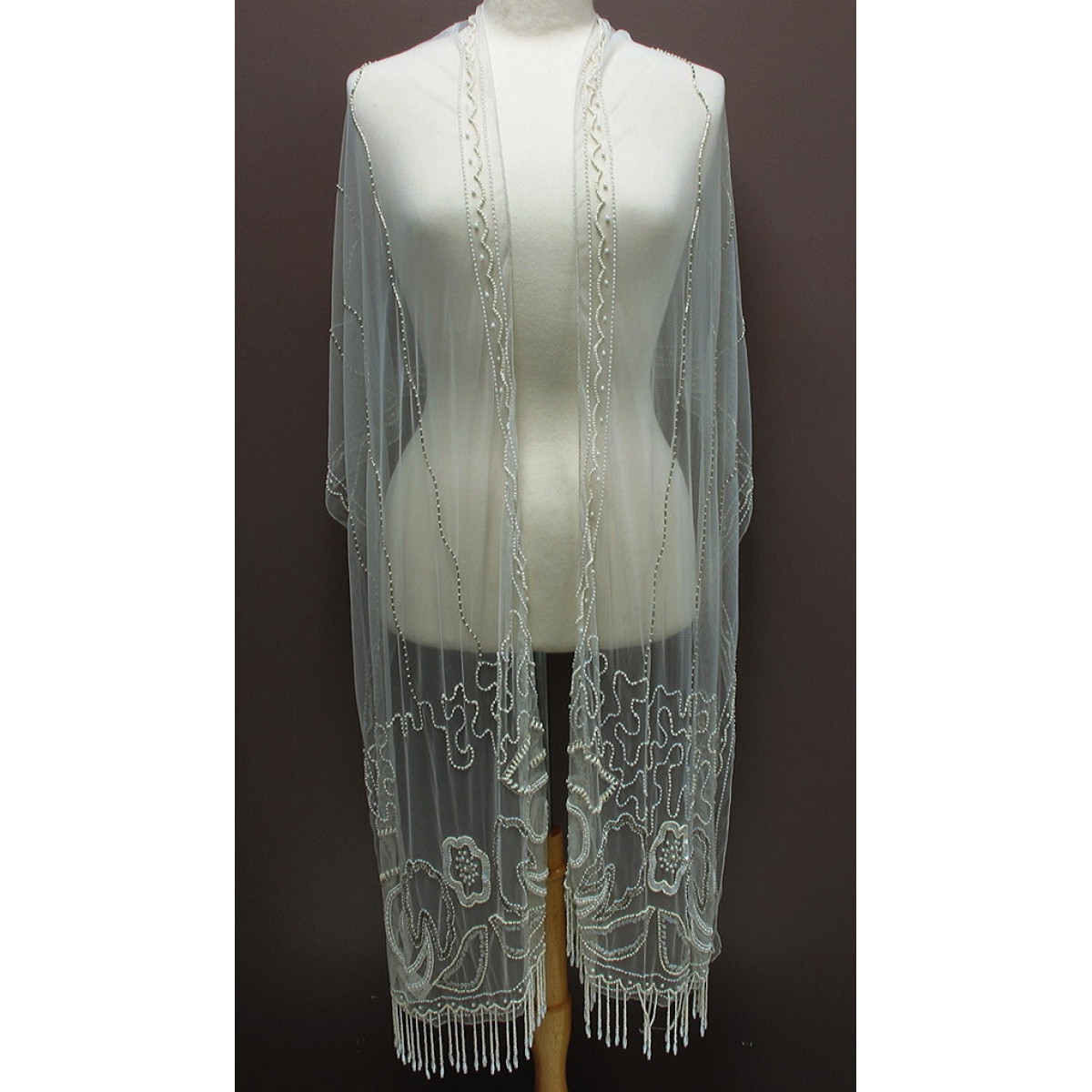 Pearl Flower Fringe Wrap