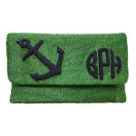 Raised Anchor, Monogram+Date Clutch