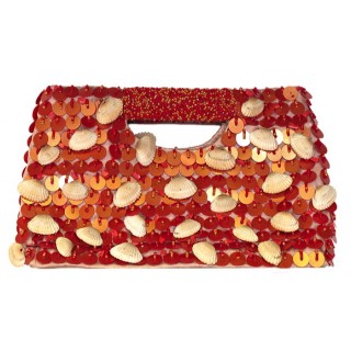 Rectangular Tote with Sequin & Shells