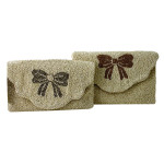 Scalloped Flap Clucth with Bow