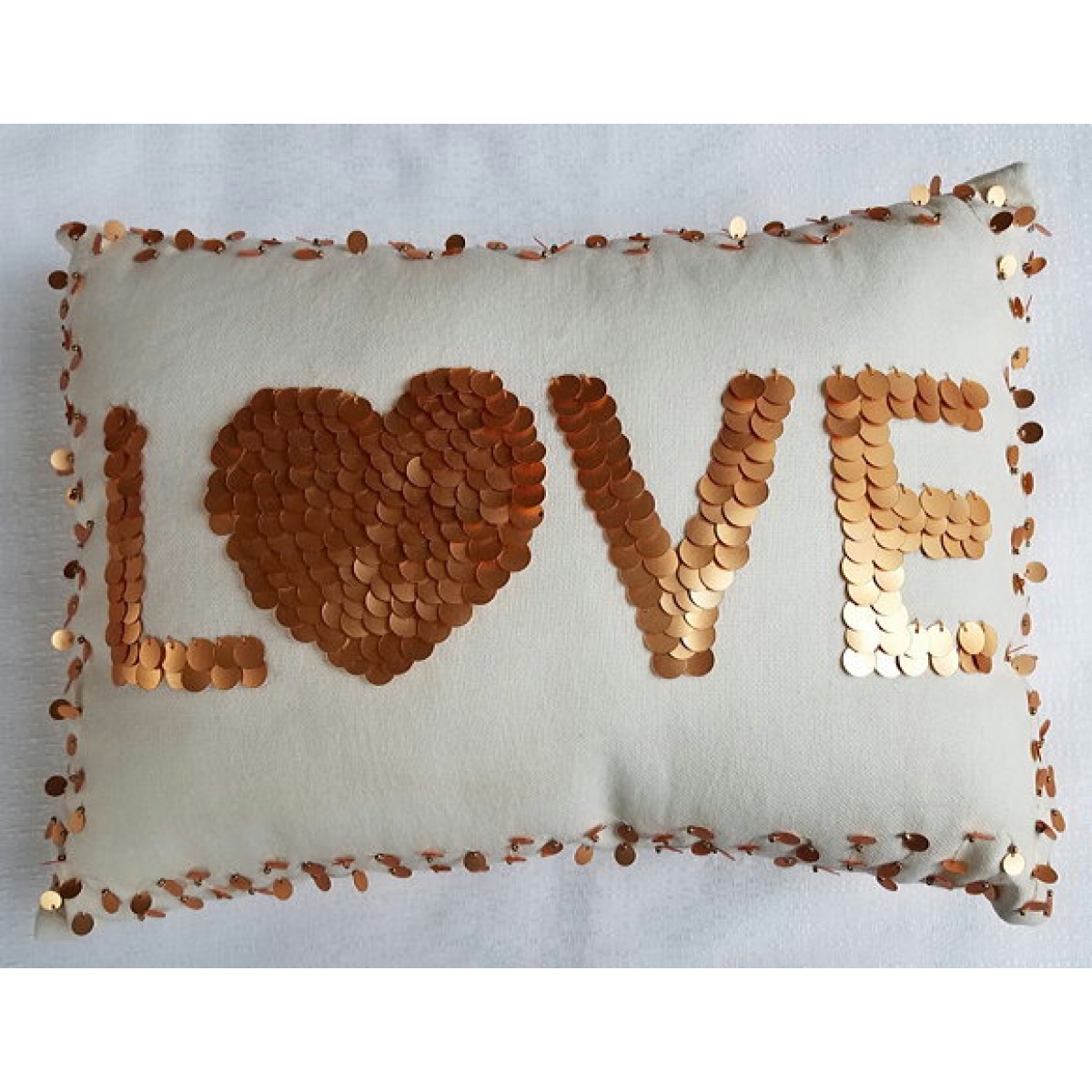Sequin Love Pillow