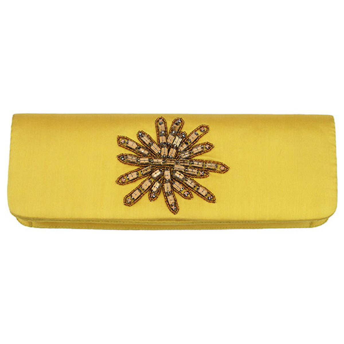 Silk Satin Clutch With Swarovski Crystals