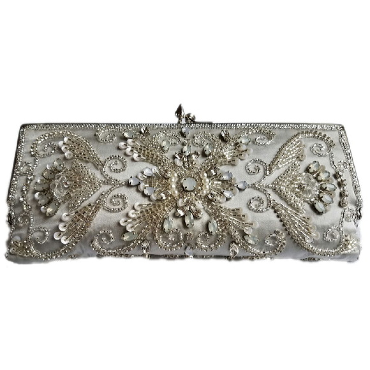 Slim Clutch Ornate Pearls/Stones