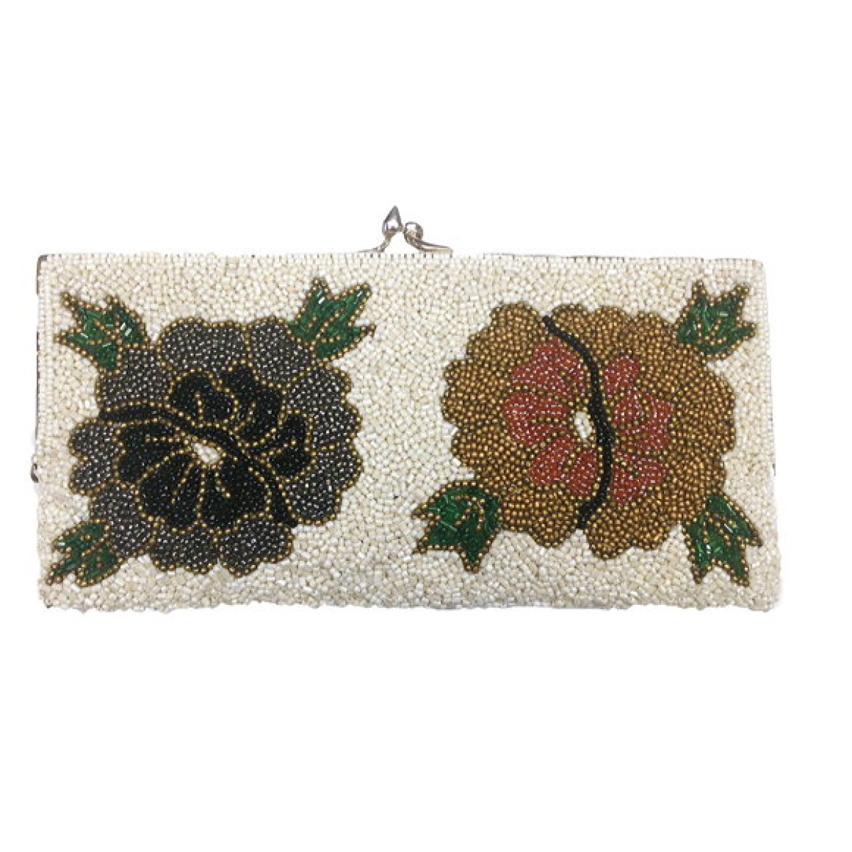 Slim Frame 2 Flowers Clutch