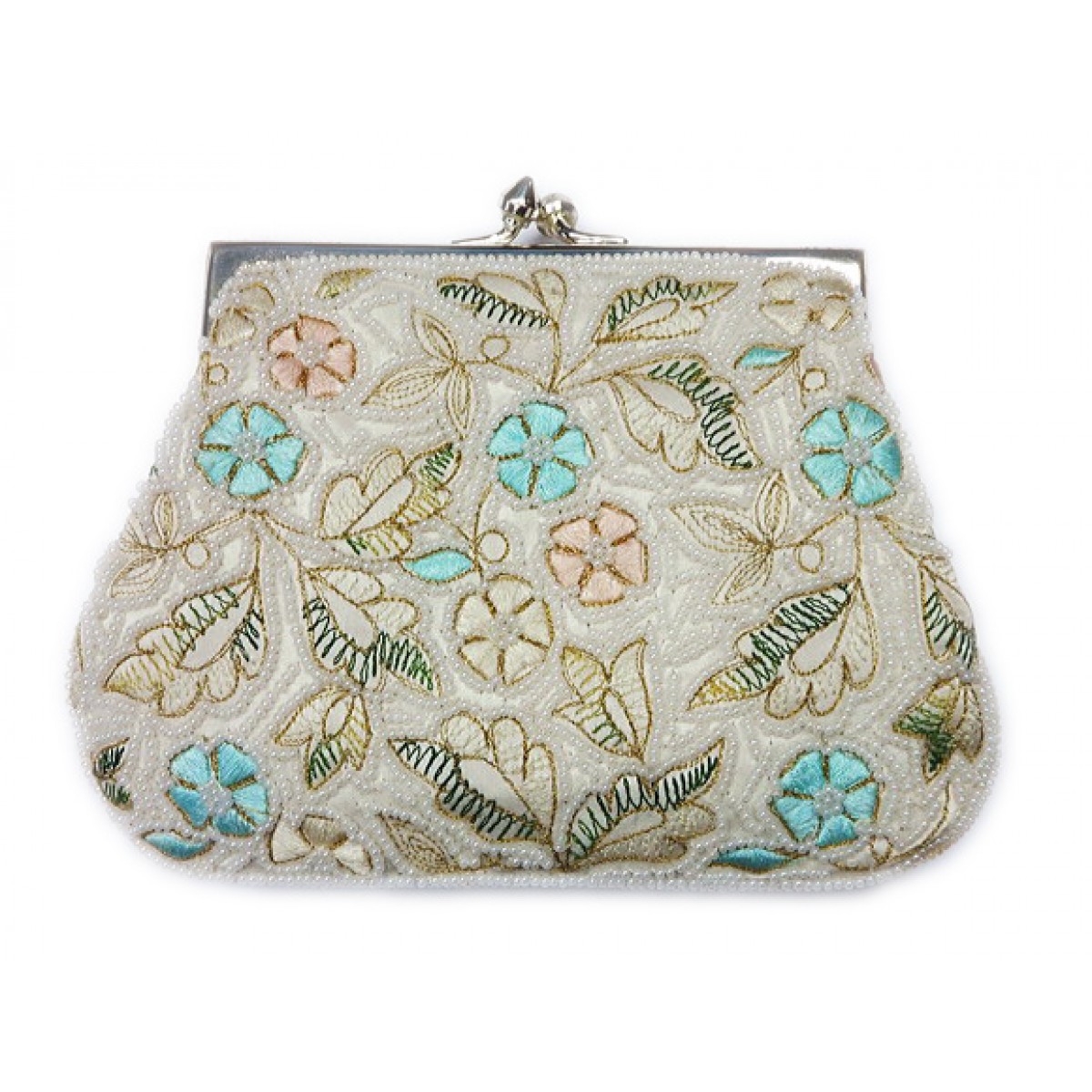 Small Farme Clutch Embroidered Flowers