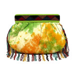 Tie Dye Cotton Clutch with Fringe