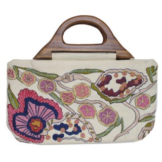 Tote with Embroidered Work