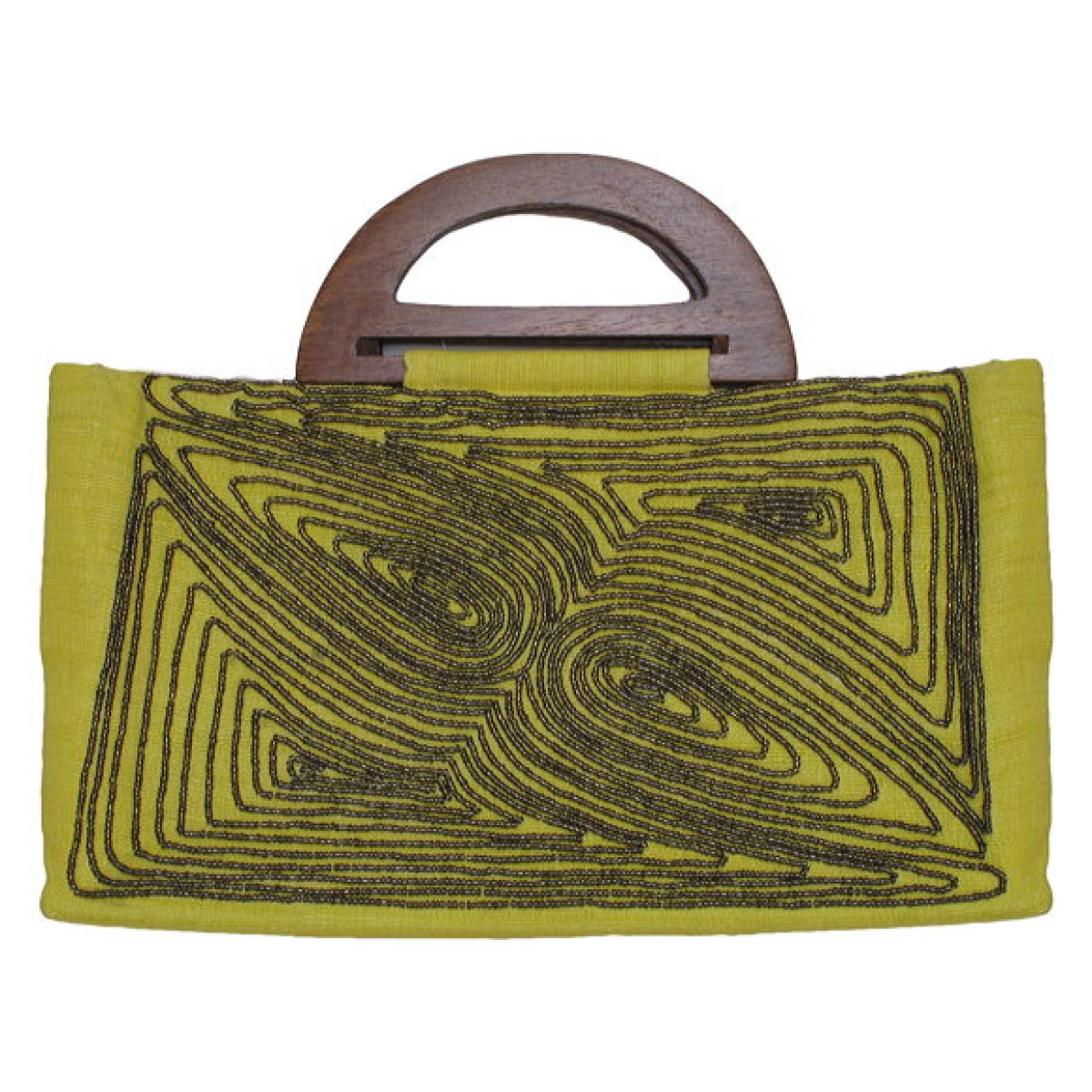 Tote Wooden Handle and Caviar Beads