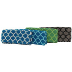 Trellis Print Clutch
