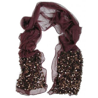Tulle Scarf with Paillettes