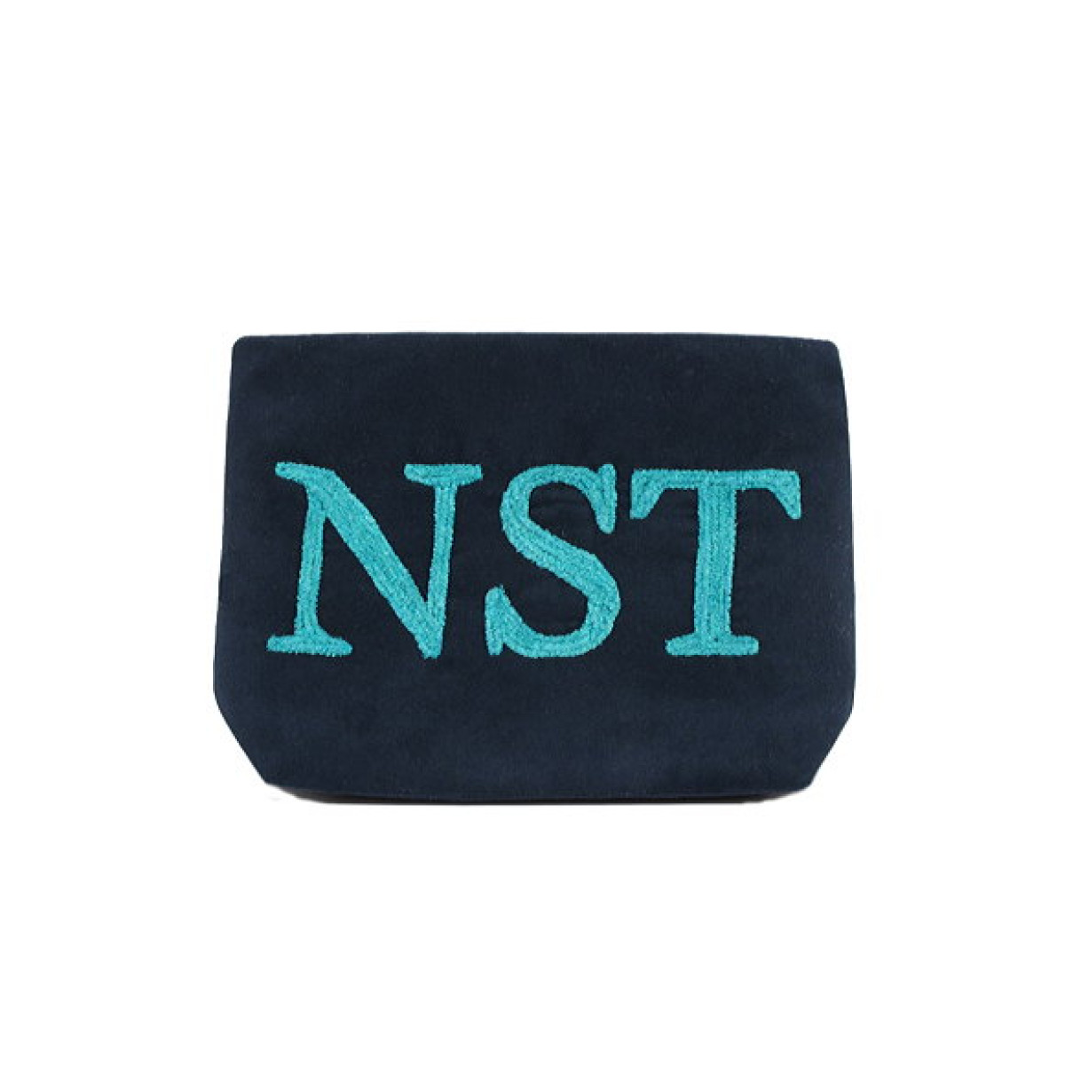 Ultra Suede Clutch with Embroidered Monogram