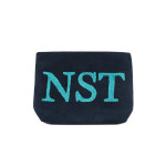 Ultra Suede Clutch with Embroidered Monogram