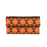 Velvet Embroidered Clutch with Flowers