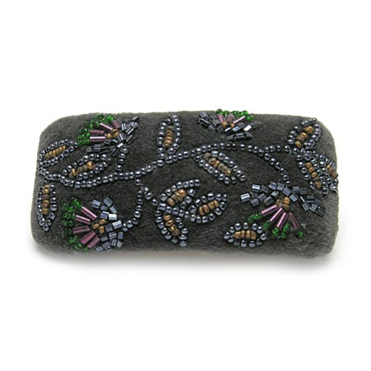 Wide Beaded Barrette