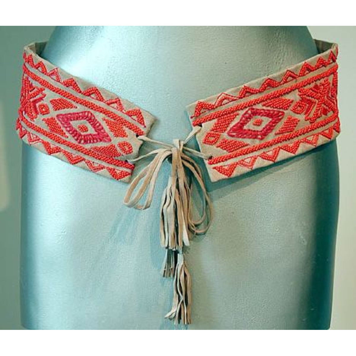 Wide Navajo Suede Belt
