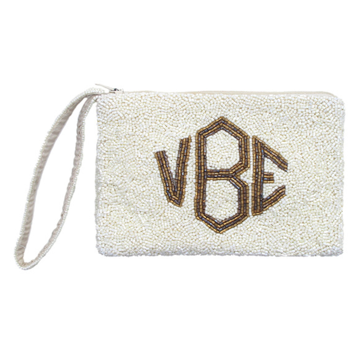 Wrist Cosmetic Pouch with Gusset with Diamond Monogram